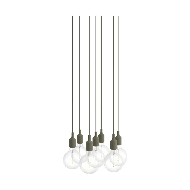 E27 Pendant Cluster 7 pendel - Olive - Muuto