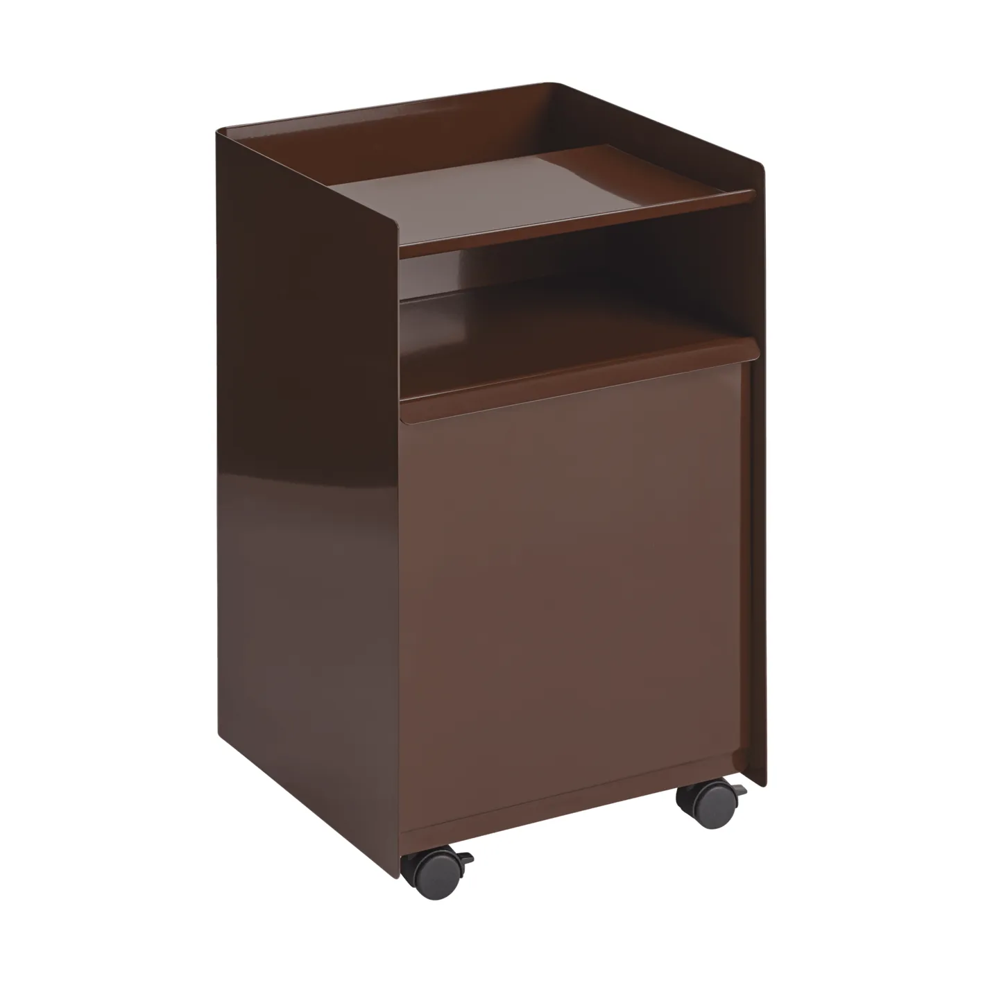 Folded Trolley rullvagn med låda, Dark red Muuto Folded Trolley rullvagn med låda, Dark red Muuto