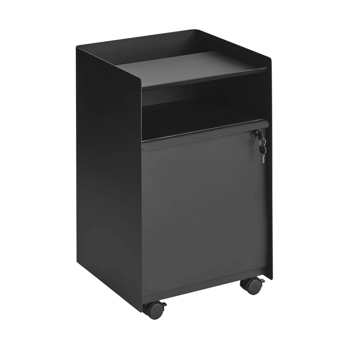 Folded Trolley rullvagn med skåp, Black Muuto Folded Trolley rullvagn med skåp, Black Muuto