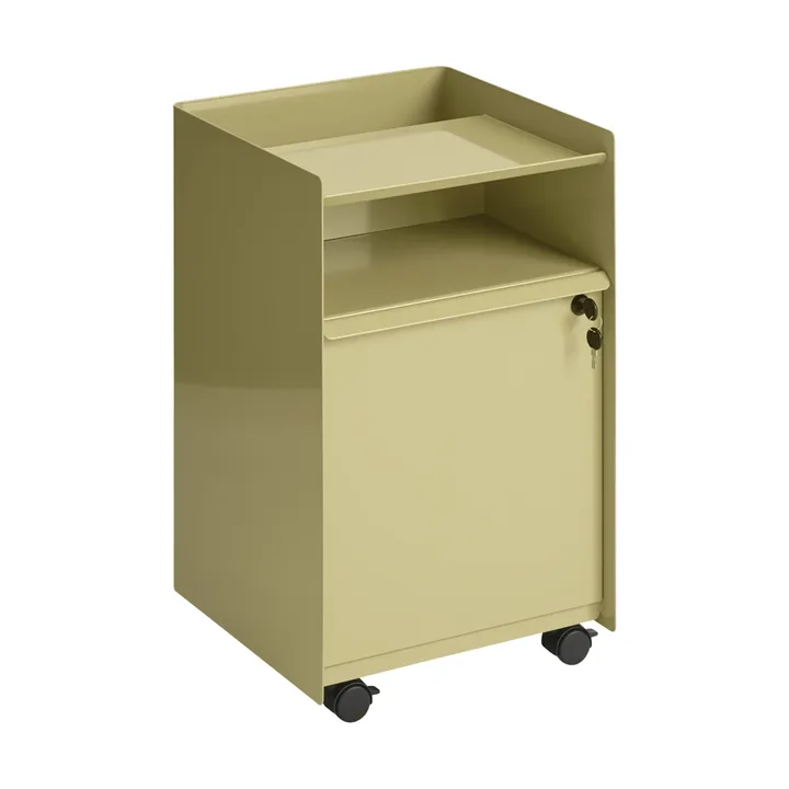 Folded Trolley rullvagn med skåp - Dark beige green - Muuto