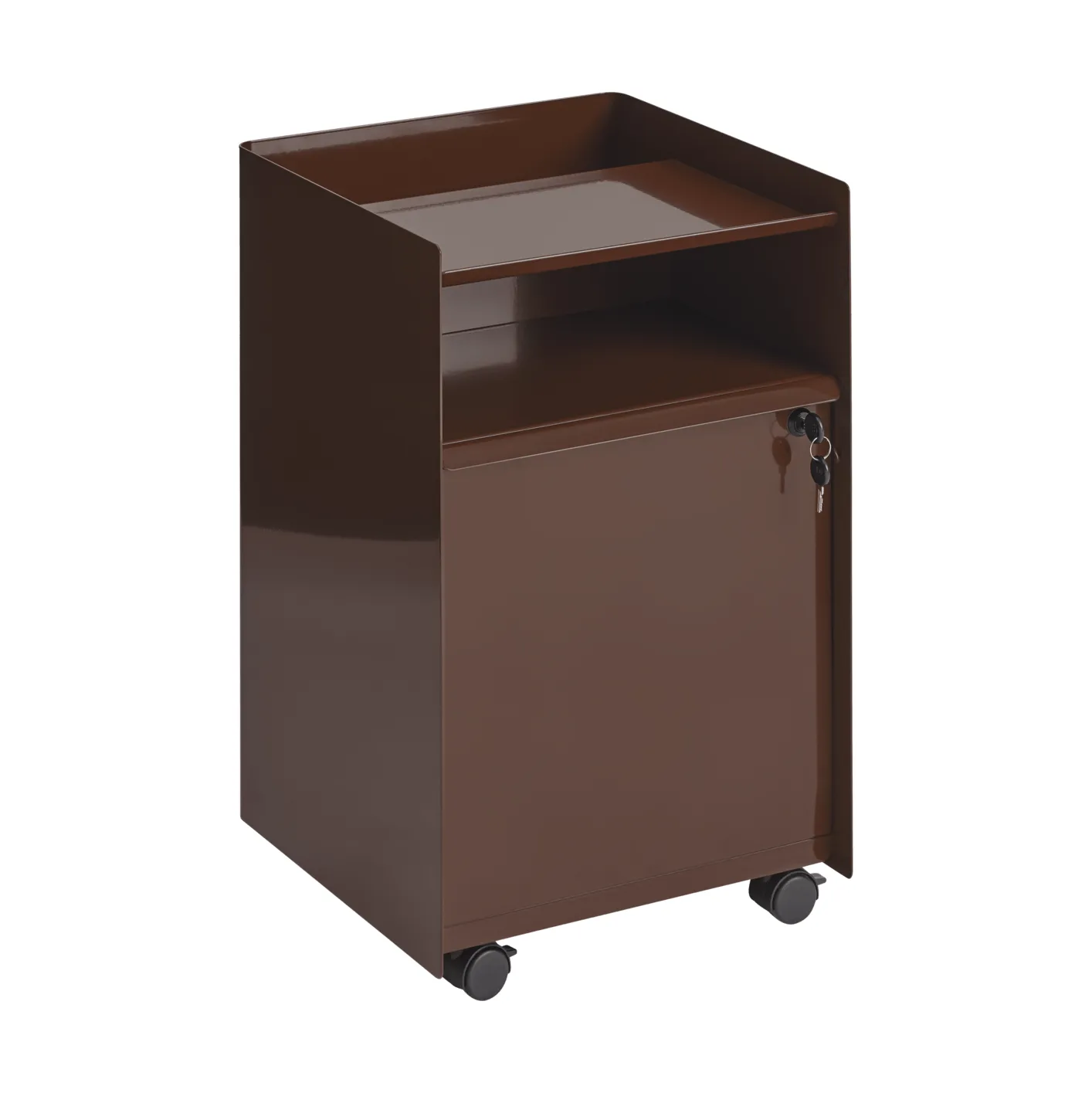 Folded Trolley rullvagn med skåp, Dark red Muuto Folded Trolley rullvagn med skåp, Dark red Muuto