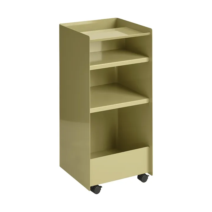 Folded Trolley rullvagn öppen - Dark beige green, 37,4x38,7x37,2 cm - Muuto
