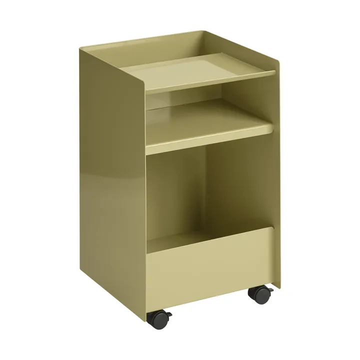 Folded Trolley rullvagn öppen - Dark beige green 37,4x61,5x37,2 cm - Muuto