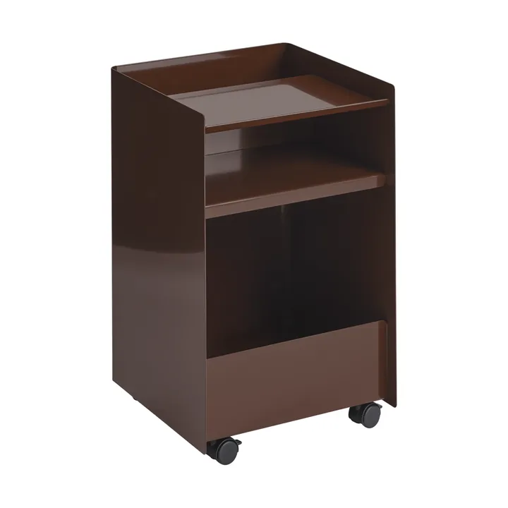 Folded Trolley rullvagn öppen - Dark red 37,4x61,5x37,2 cm - Muuto