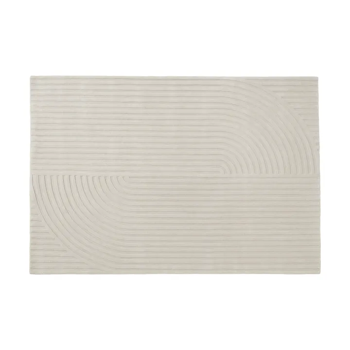 Relevo Rug Quattro ullmatta - Off white, 170x240 cm - Muuto