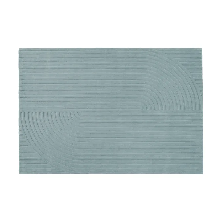 Relevo Rug Quattro ullmatta - Sage green, 170x240 cm - Muuto