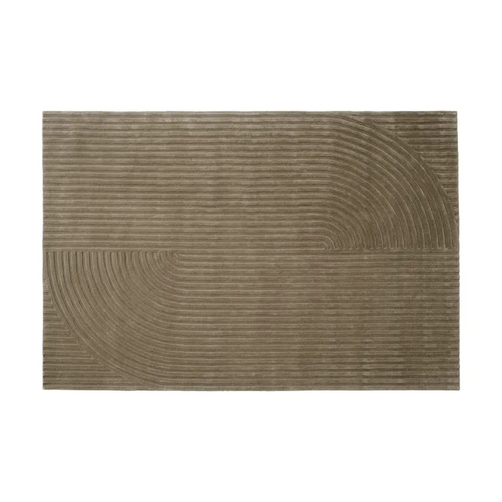 Relevo Rug Quattro ullmatta - Taupe, 200x300 cm - Muuto