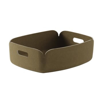 Läs mer om Muuto Restore tray förvaringskorg låg Brown Green