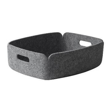 Läs mer om Muuto Restore tray förvaringskorg låg Grå