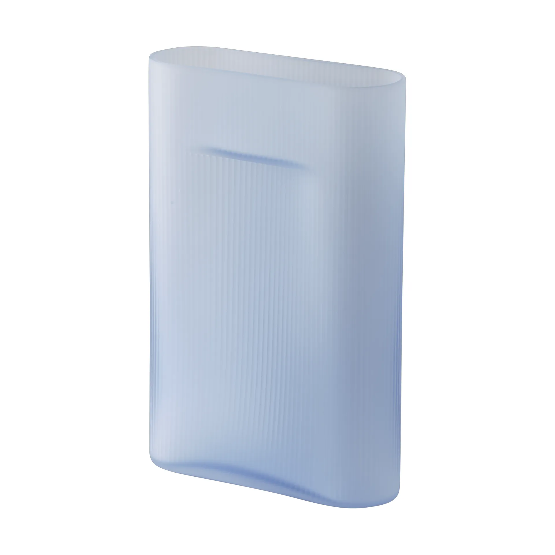 Ridge vas frostat glas 35 cm, Light blue Muuto