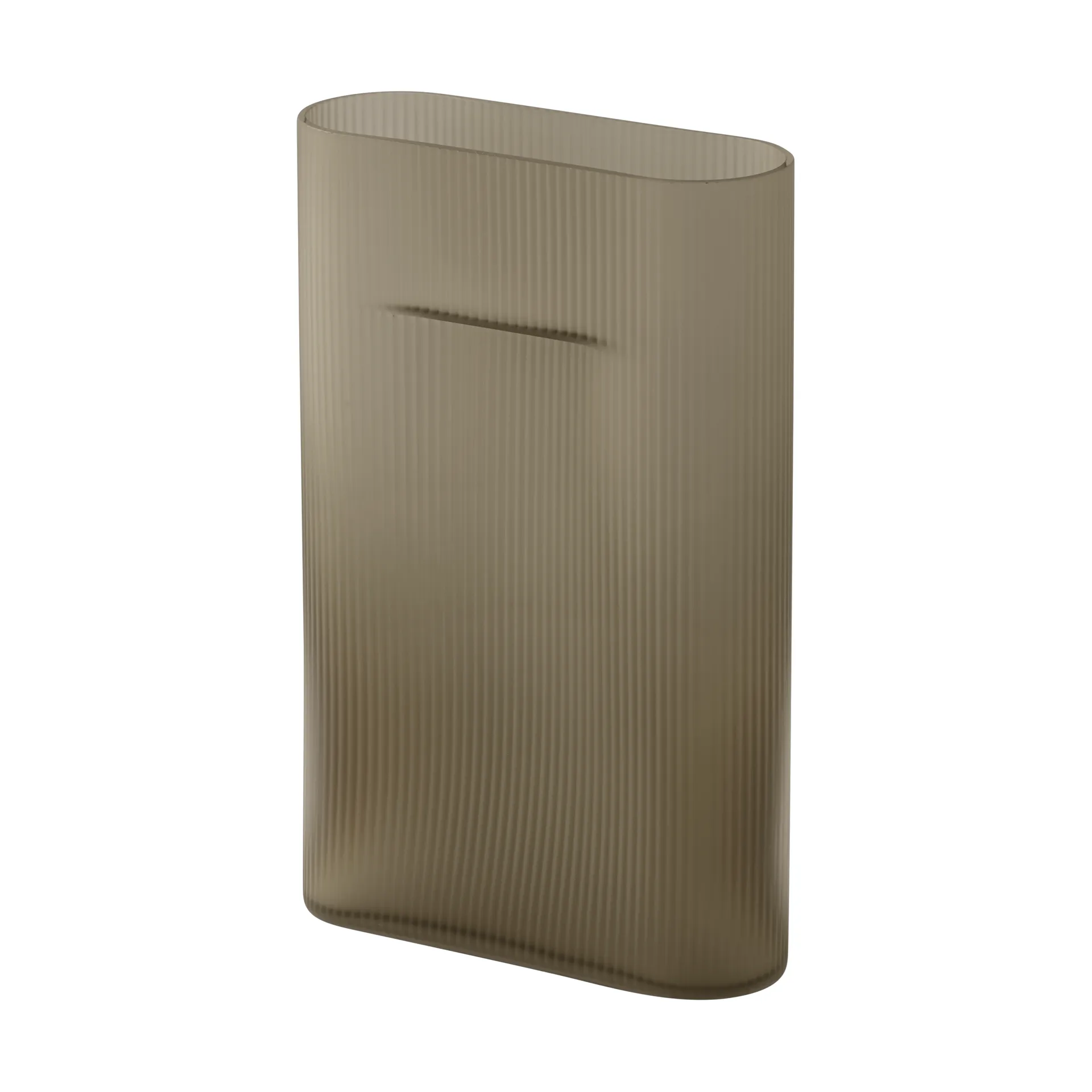 Ridge vas frostat glas 35 cm, Taupe Muuto