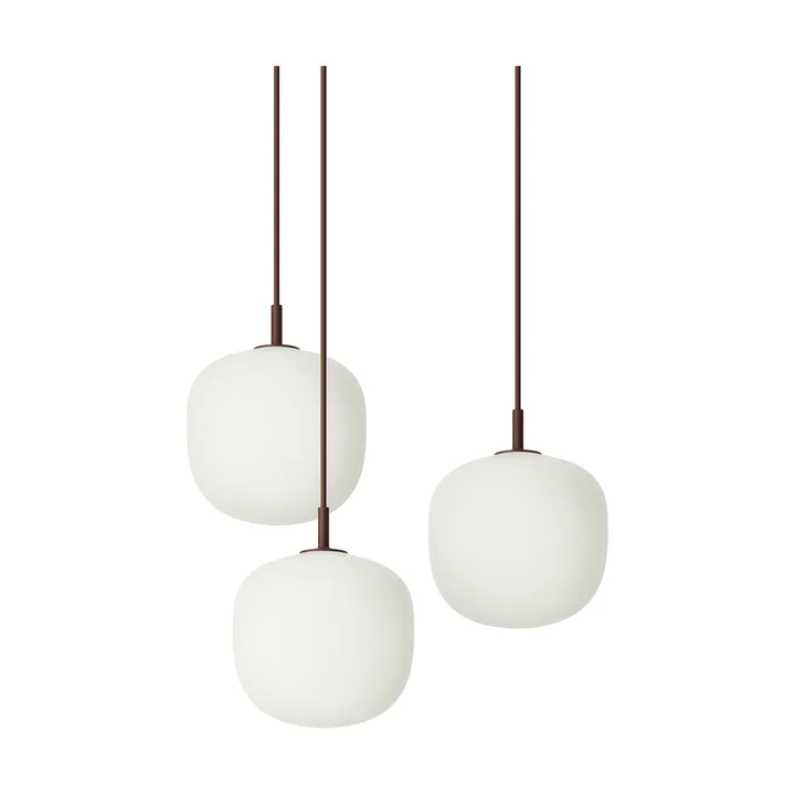 Rime Pendant Cluster 3 pendel - Deep red, Ø18 cm - Muuto