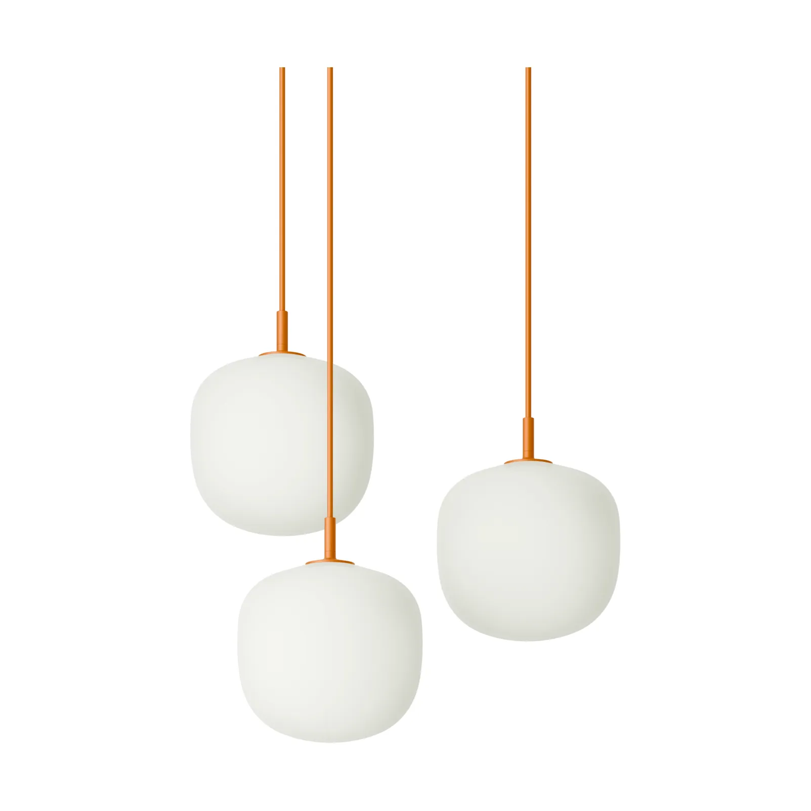 Rime Pendant Cluster 3 pendel, Orange, Ø18 cm Muuto Rime Pendant Cluster 3 pendel, Orange, Ø18 cm Muuto