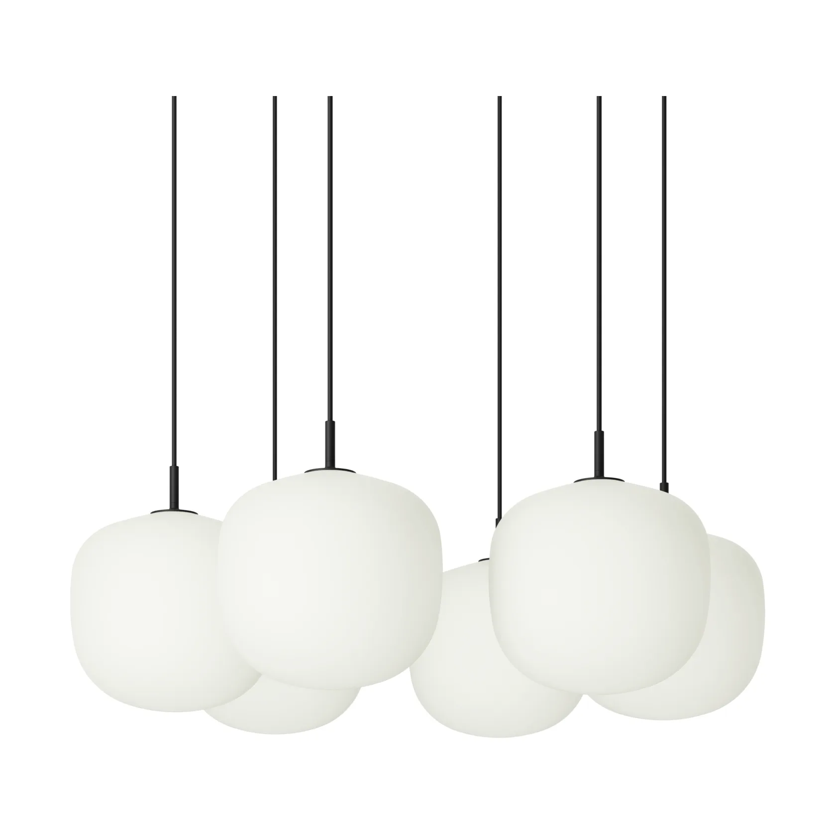 Rime Pendant Cluster 6 pendel, Black, Ø25 cm Muuto Rime Pendant Cluster 6 pendel, Black, Ø25 cm Muuto