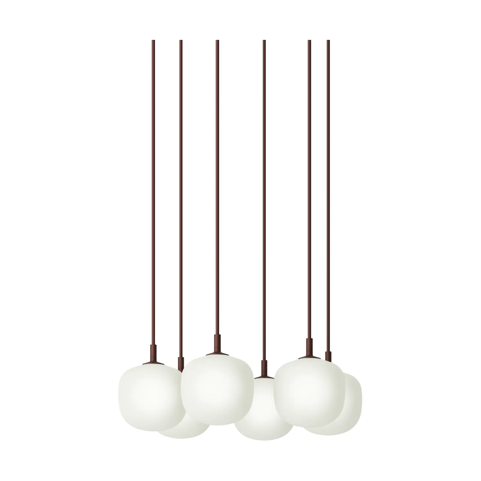 Rime Pendant Cluster 6 pendel, Deep red, Ø12 cm Muuto Rime Pendant Cluster 6 pendel, Deep red, Ø12 cm Muuto