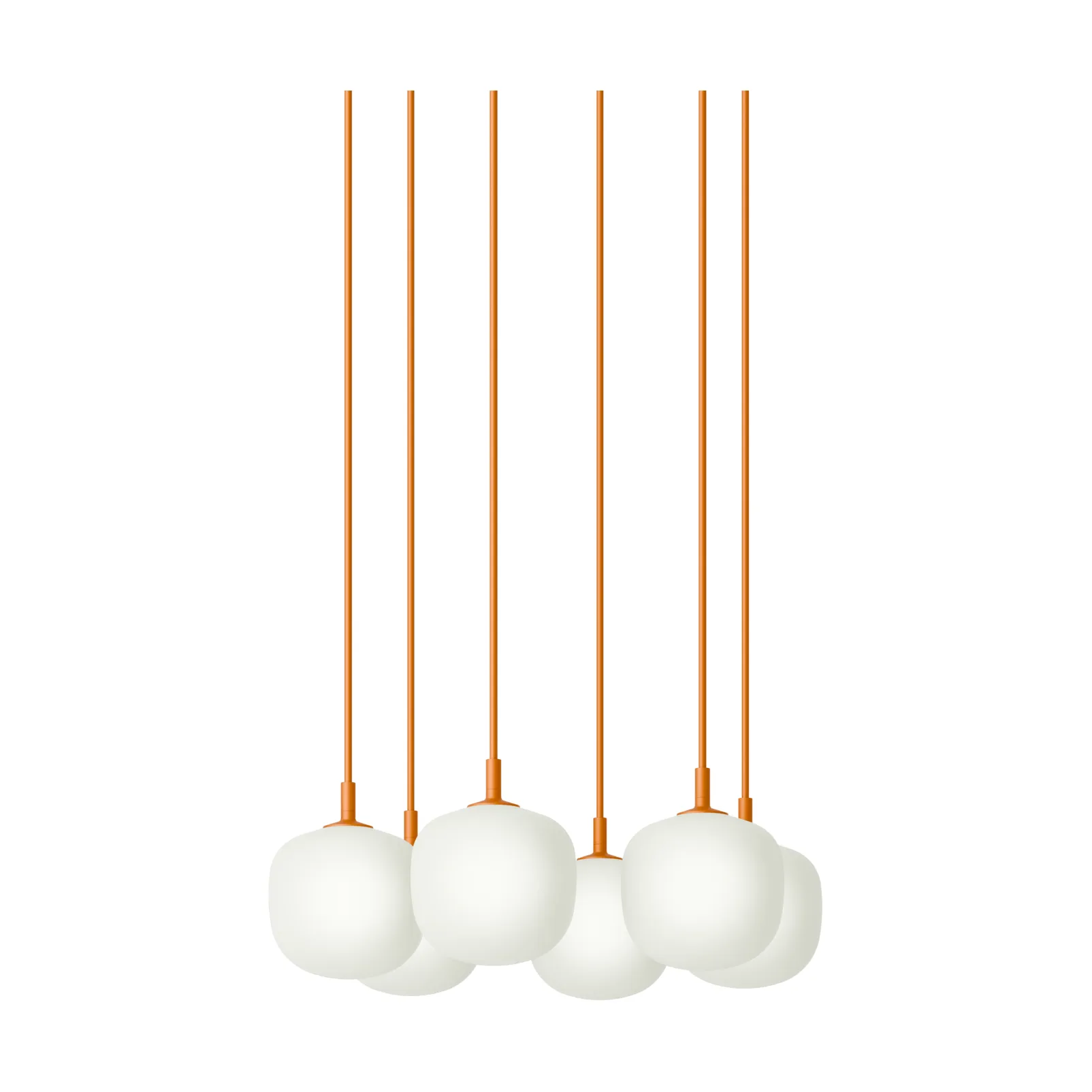 Rime Pendant Cluster 6 pendel, Orange, Ø12 cm Muuto Rime Pendant Cluster 6 pendel, Orange, Ø12 cm Muuto