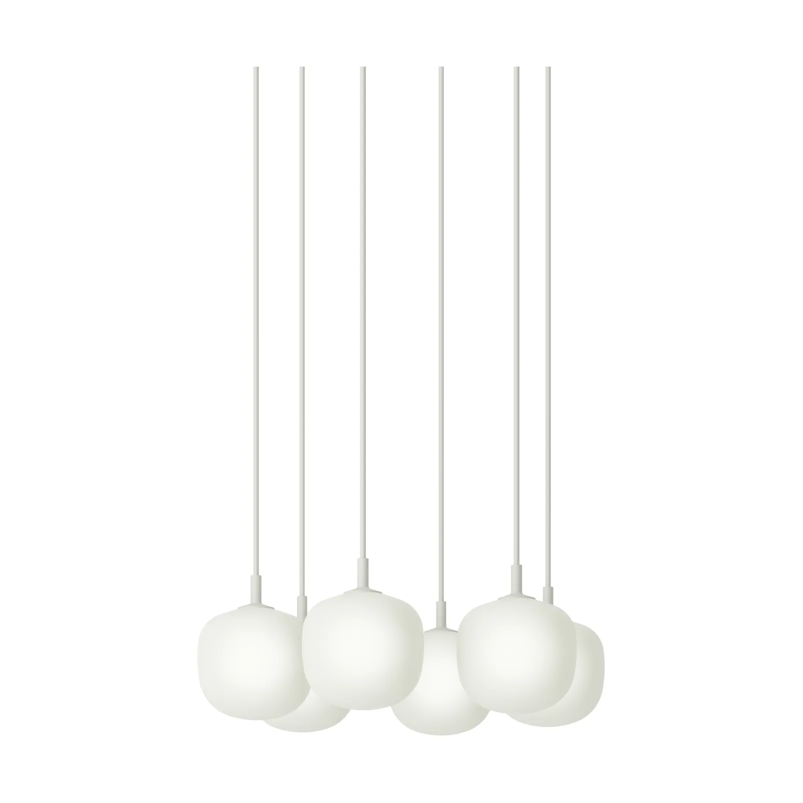 Rime Pendant Cluster 6 pendel, White, Ø12 cm Muuto Rime Pendant Cluster 6 pendel, White, Ø12 cm Muuto
