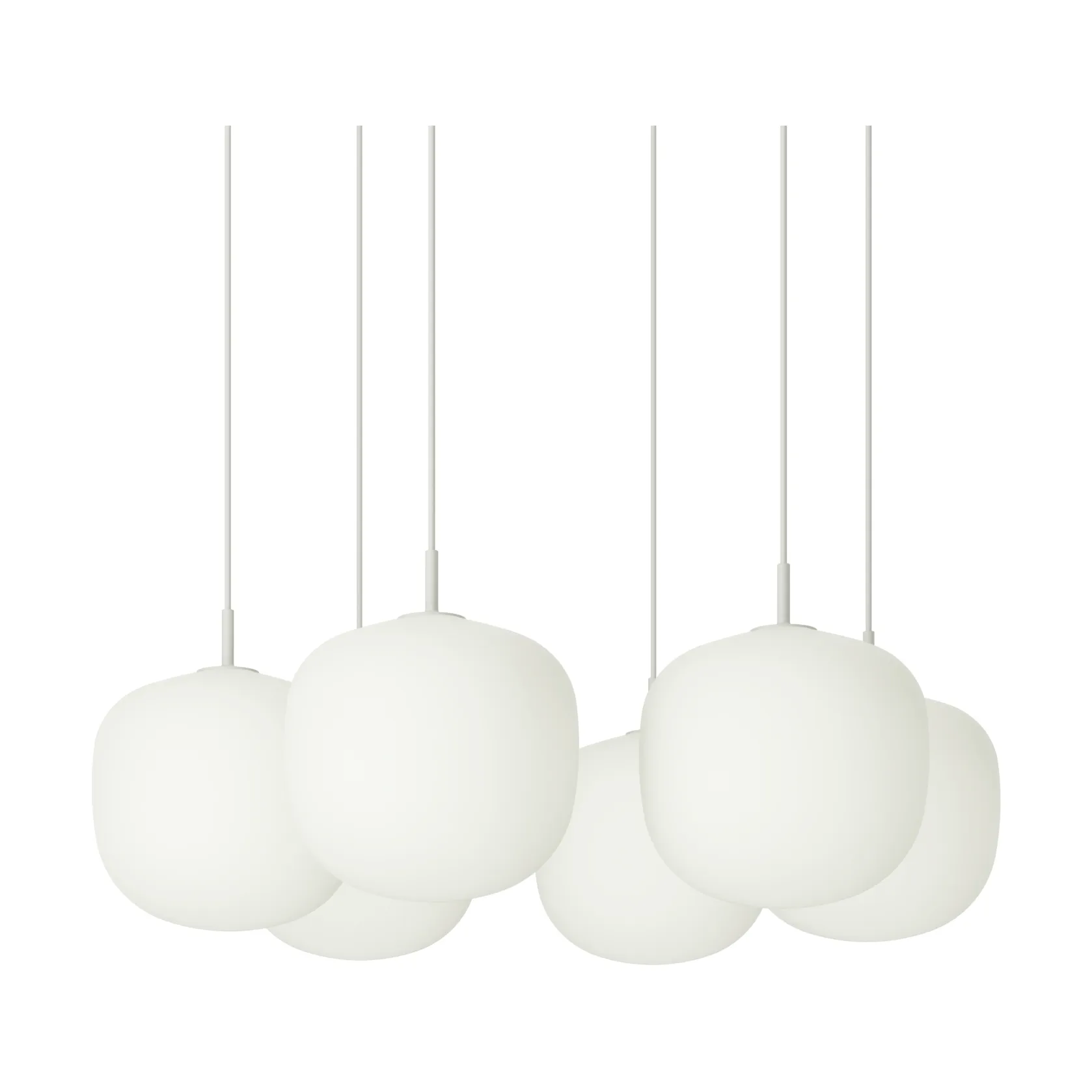 Rime Pendant Cluster 6 pendel, White, Ø25 cm Muuto