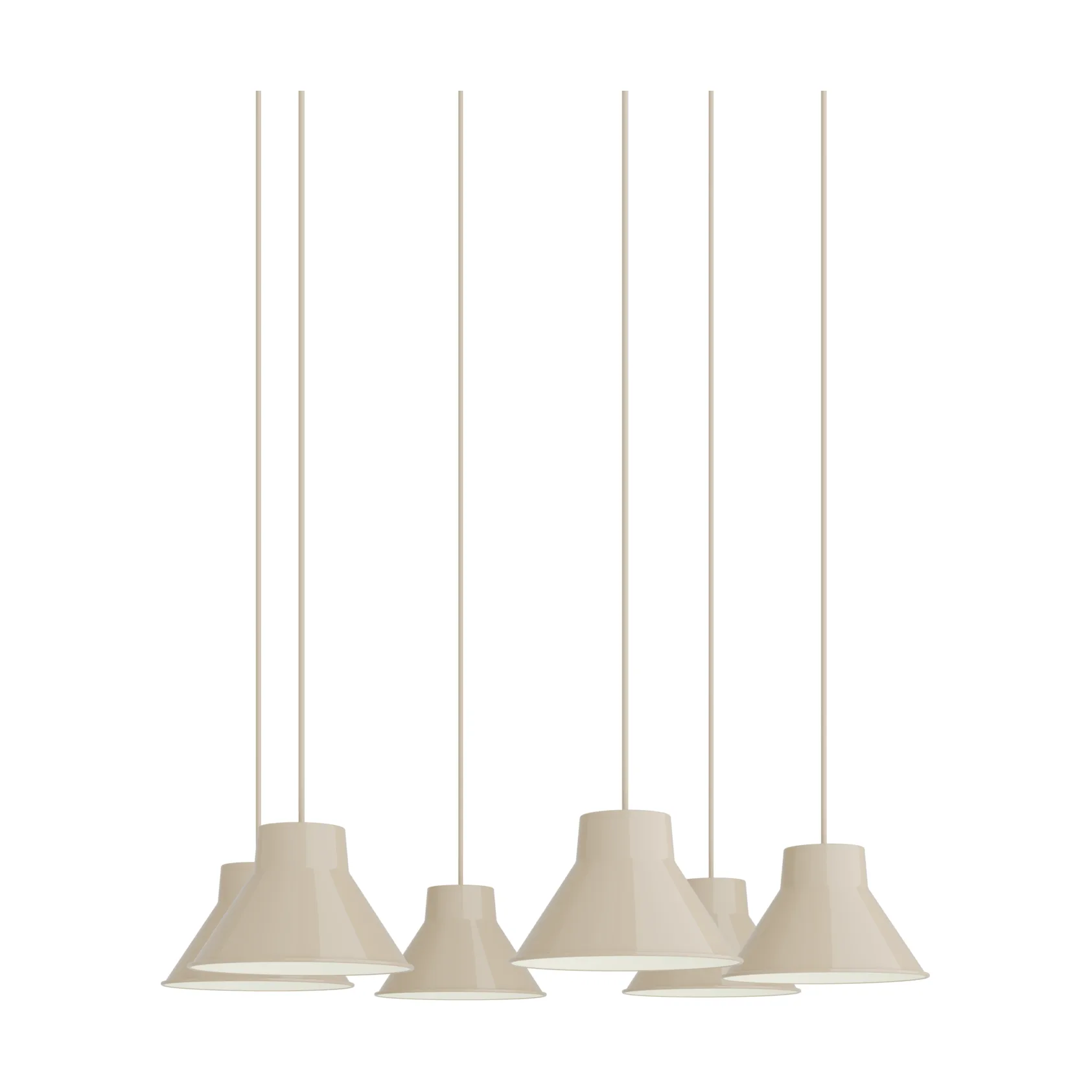 Top Pendant Cluster 6 pendel, Sand, Ø21 cm Muuto