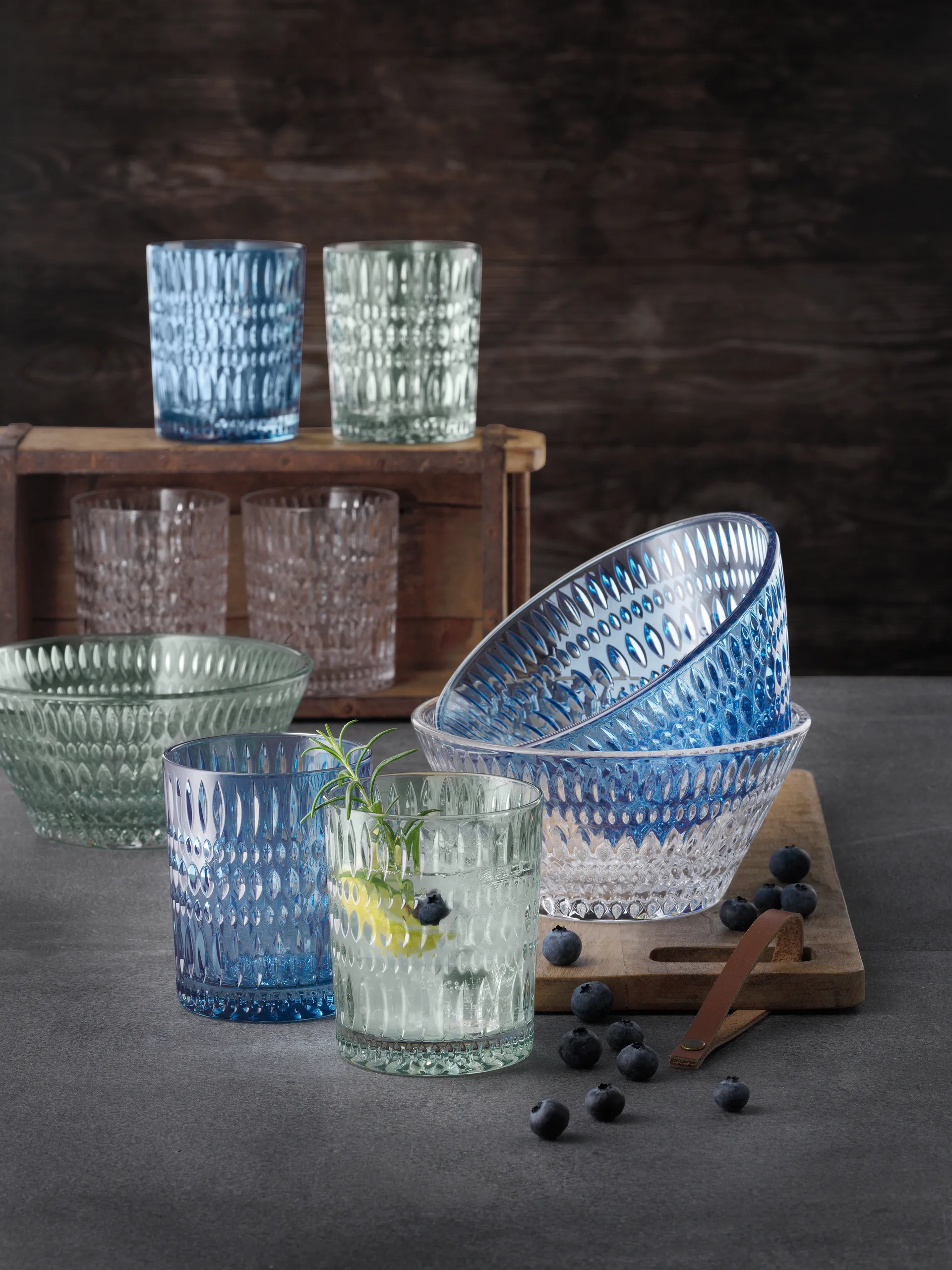 Ethno Tumblerglas 30,4 cl 2-pack, Vintage blue Nachtmann