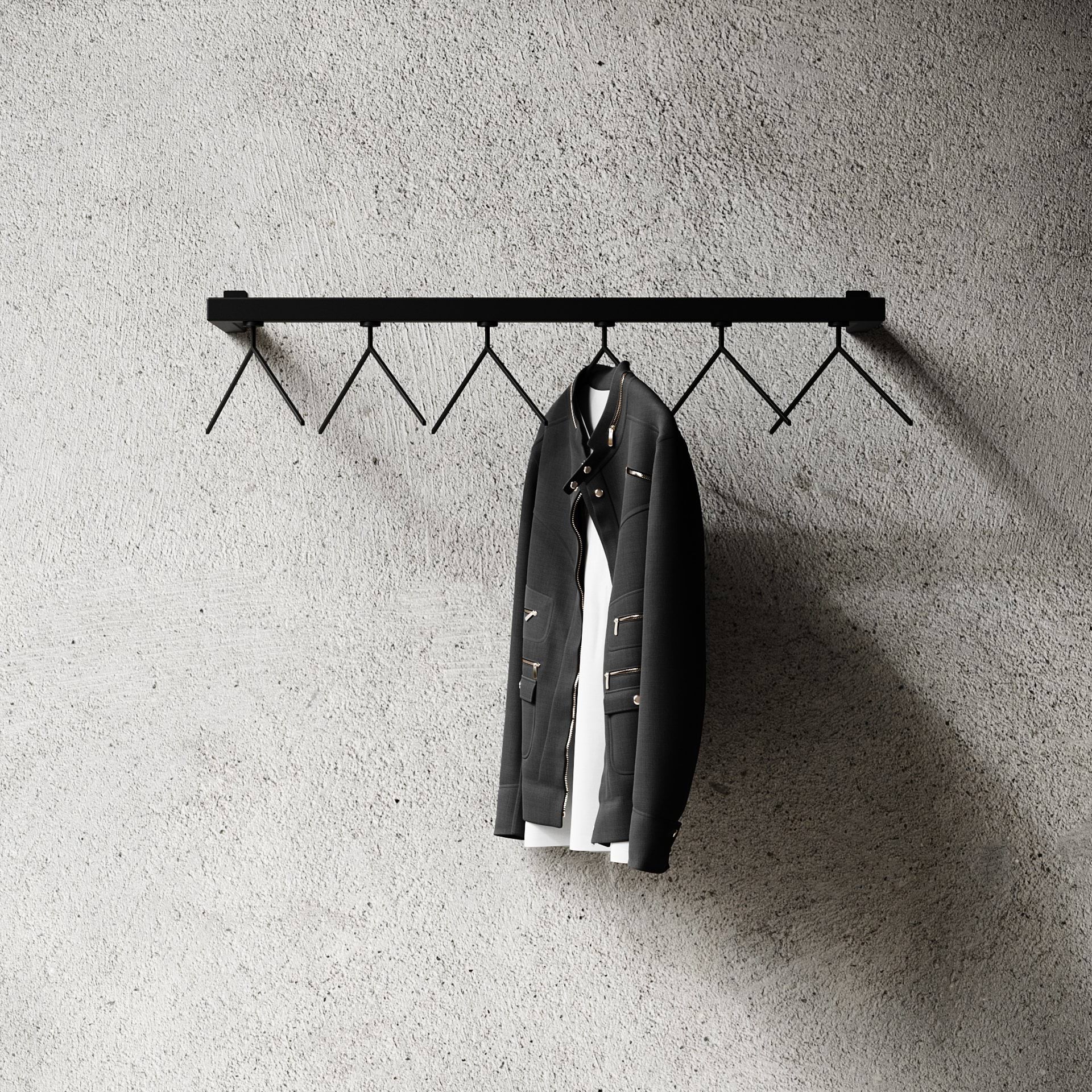 Nichba HangSys klädhängare, Black, 100 cm Nichba