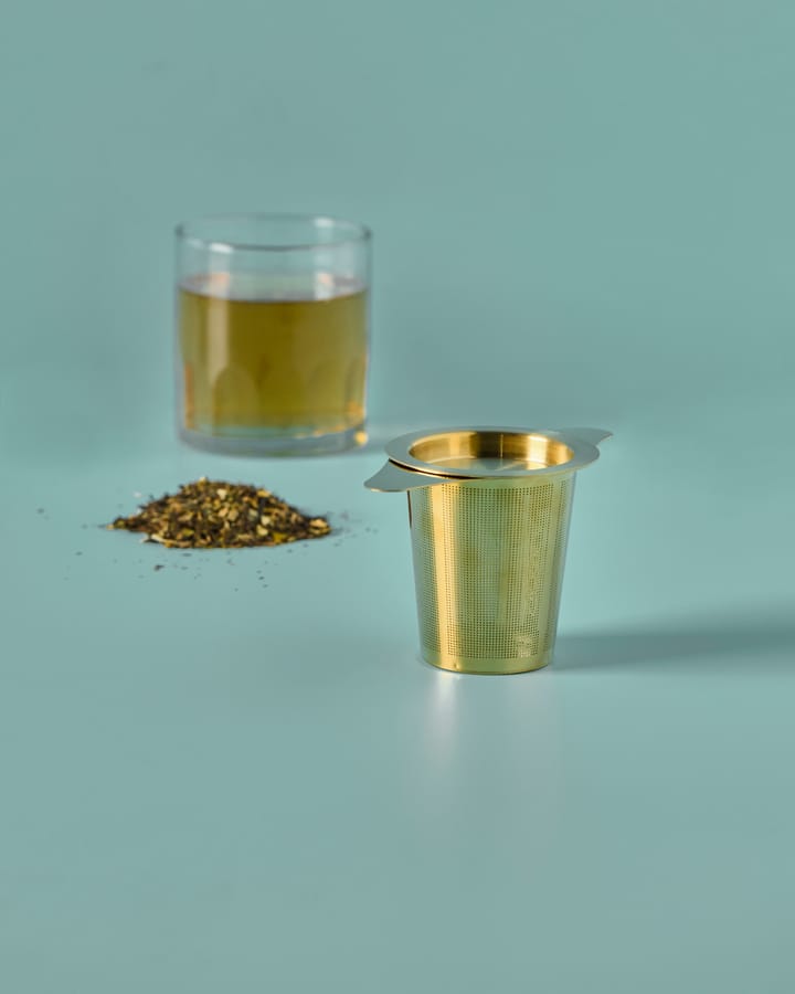 Nicolas Vahé tea strainer, Gyllene finish Nicolas Vahé