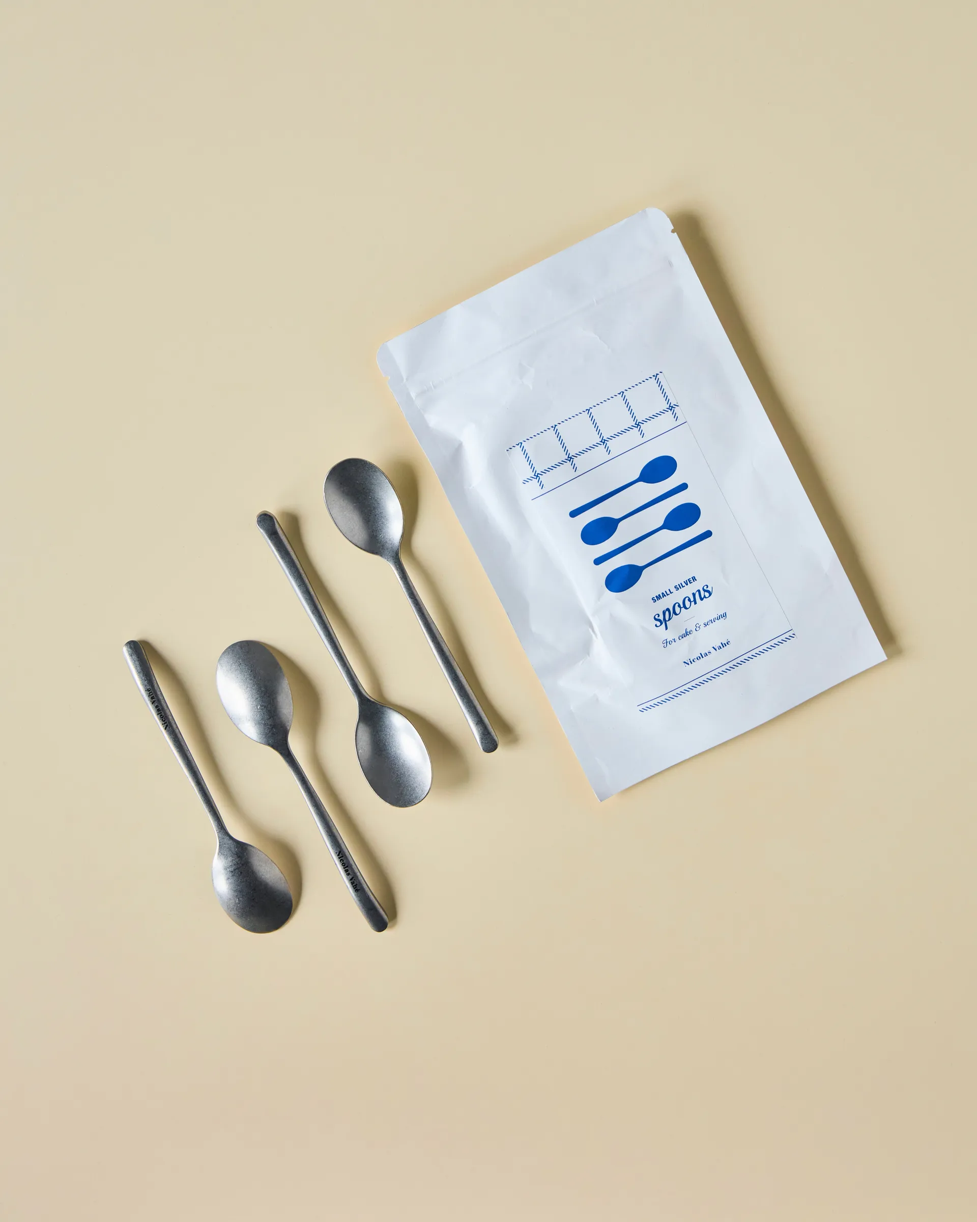 Nicolas Vahé tesked 4-pack, Antik silverfinish Nicolas Vahé