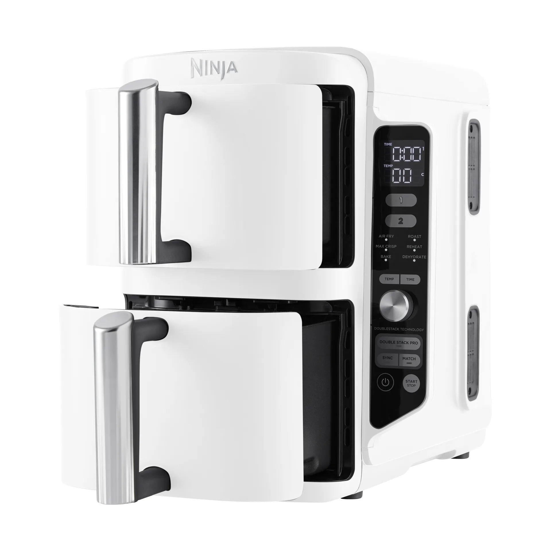 Ninja Air Fryer SL400EUWH double stack XL 2 lådor 9,5 L, Vit Ninja