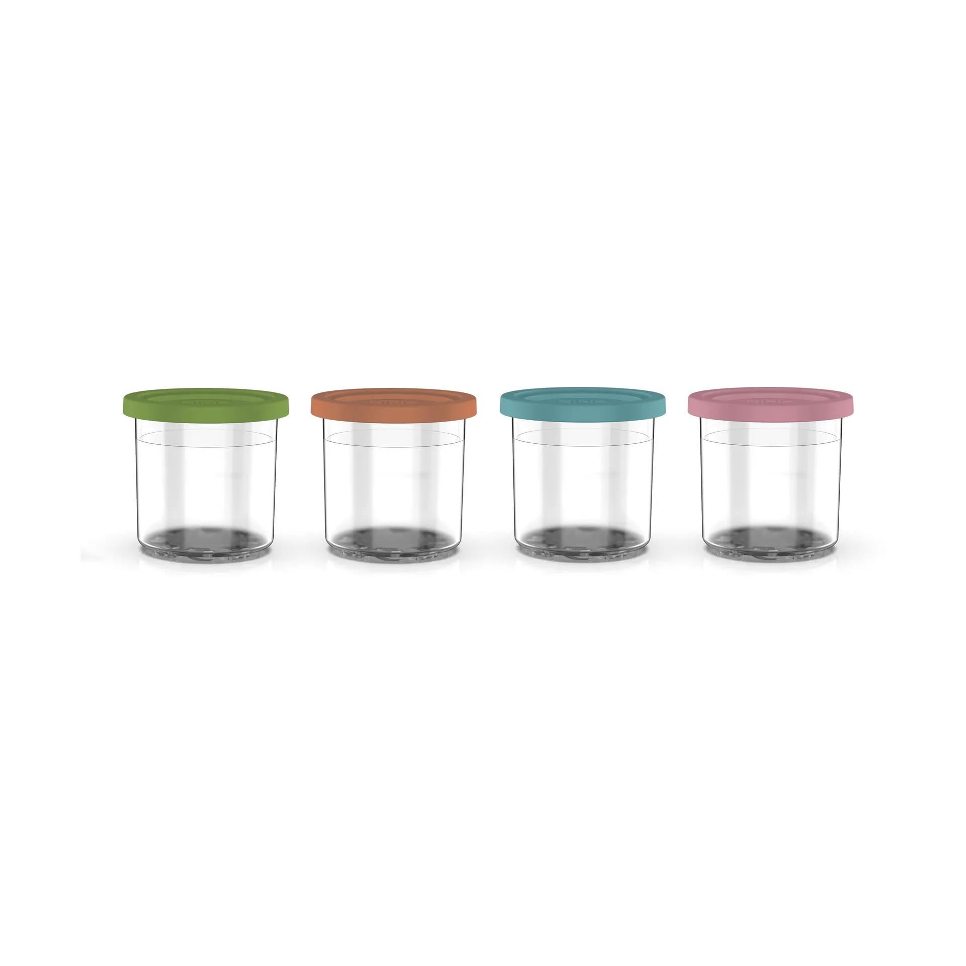Ninja CREAMi behållare med lock 4-pack 470 ml NC300-serien (NC300/NC301/NC302), Blå/rosa/grön/brun Ninja