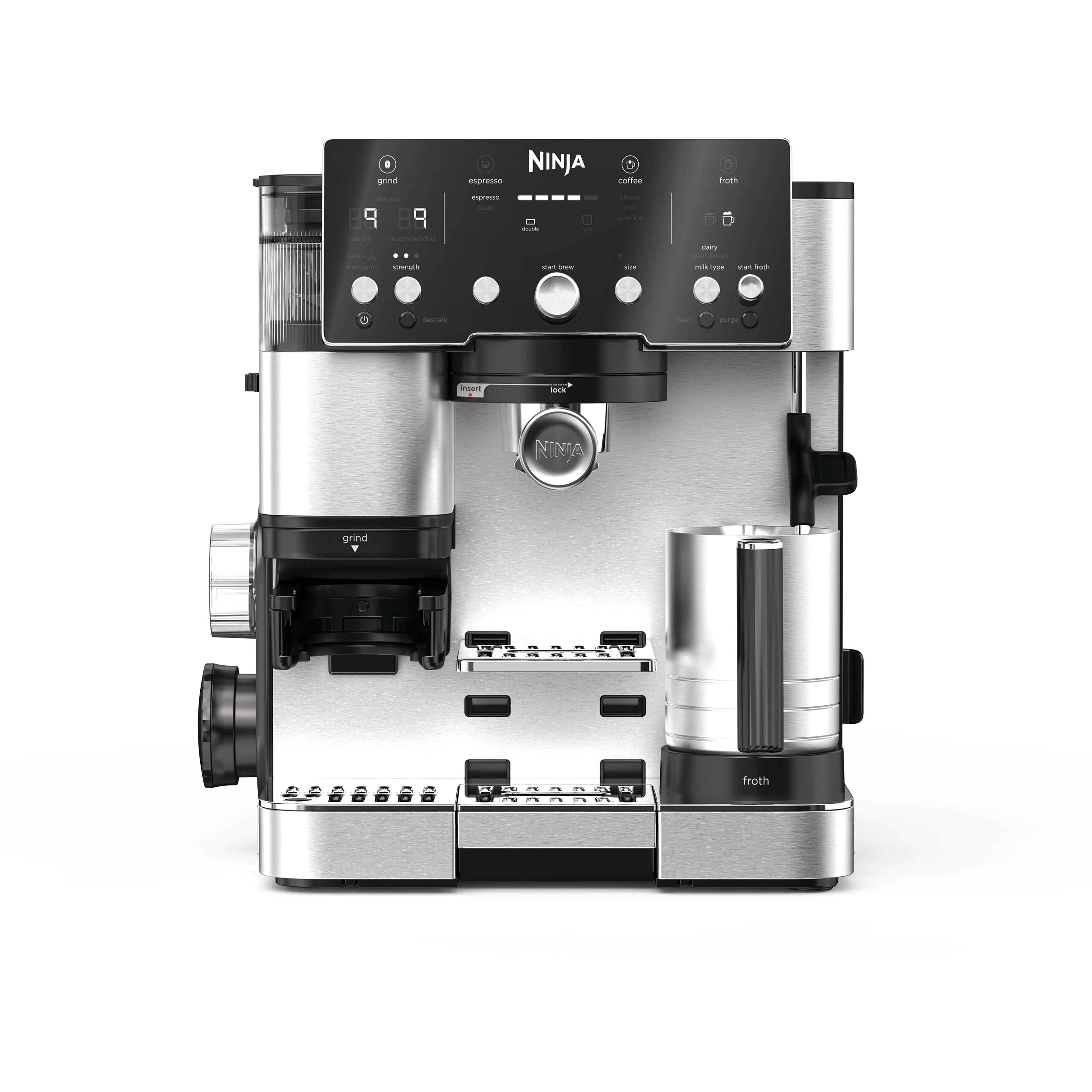Ninja Luxe™ café essential 2-i-1 espressomaskin, Stainless steel