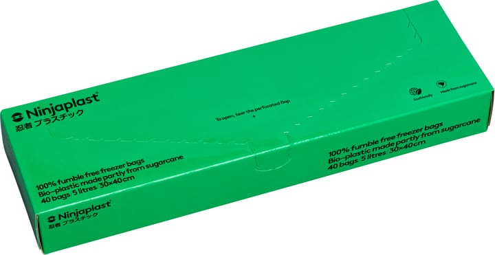 Fryspåsar bioplast 5 l 40-pack, Grön Ninjaplast