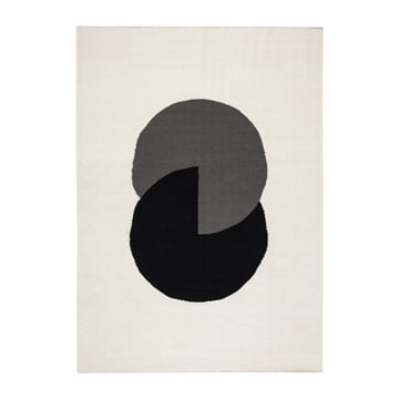 Läs mer om NJRD Circles blocks kelimmatta naturvit 170x240 cm