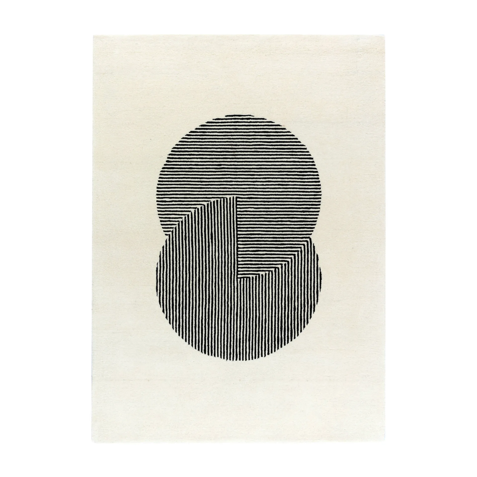 Circles ullmatta naturvit, 170x240 cm NJRD