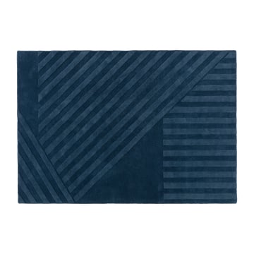 NJRD Levels ullmatta stripes blå 170×240 cm