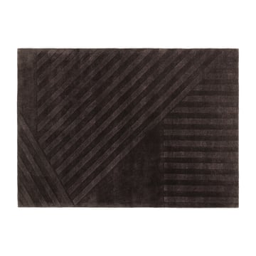 NJRD Levels ullmatta stripes brun 170×240 cm