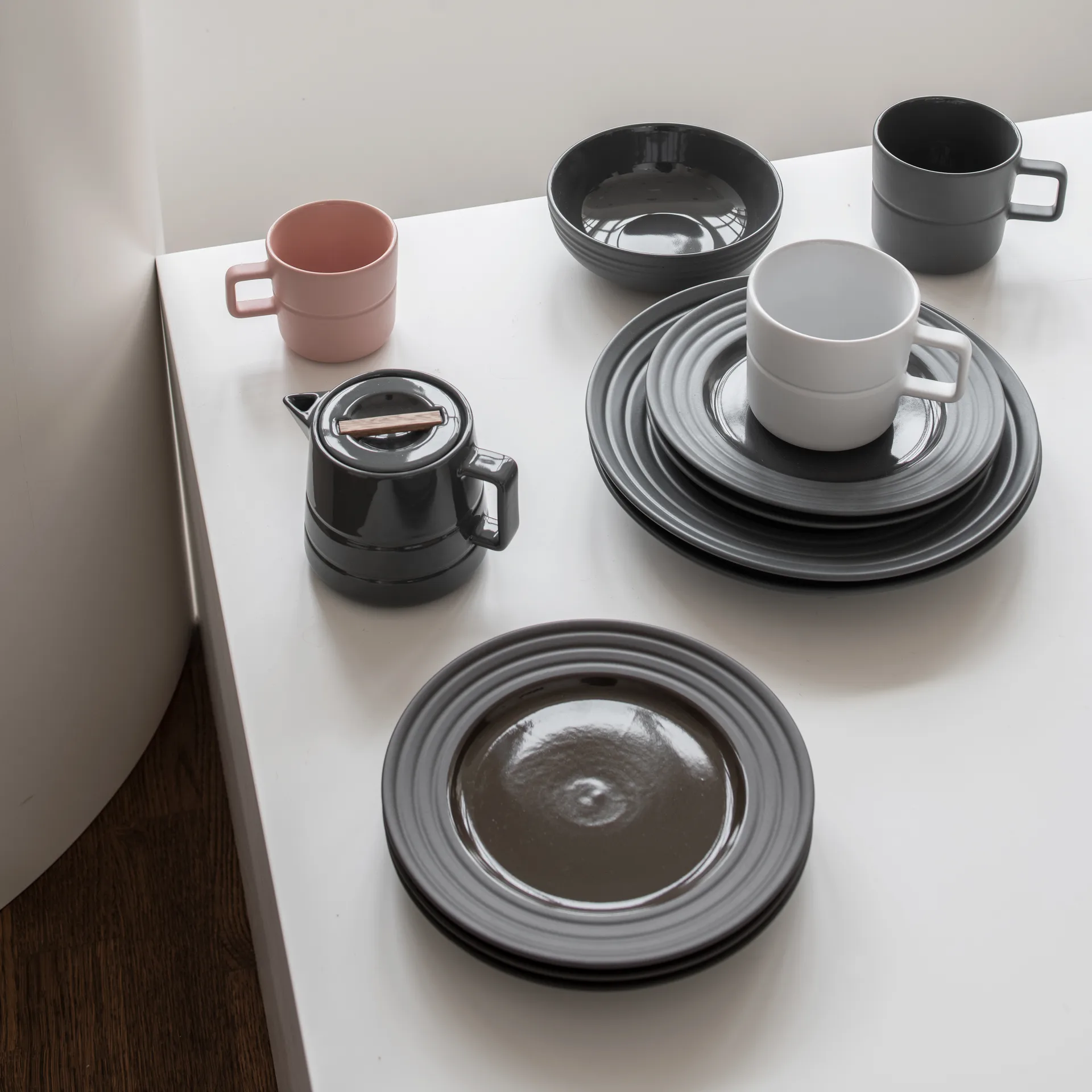 Lines assiett Ø21 cm 6-pack, Brun NJRD