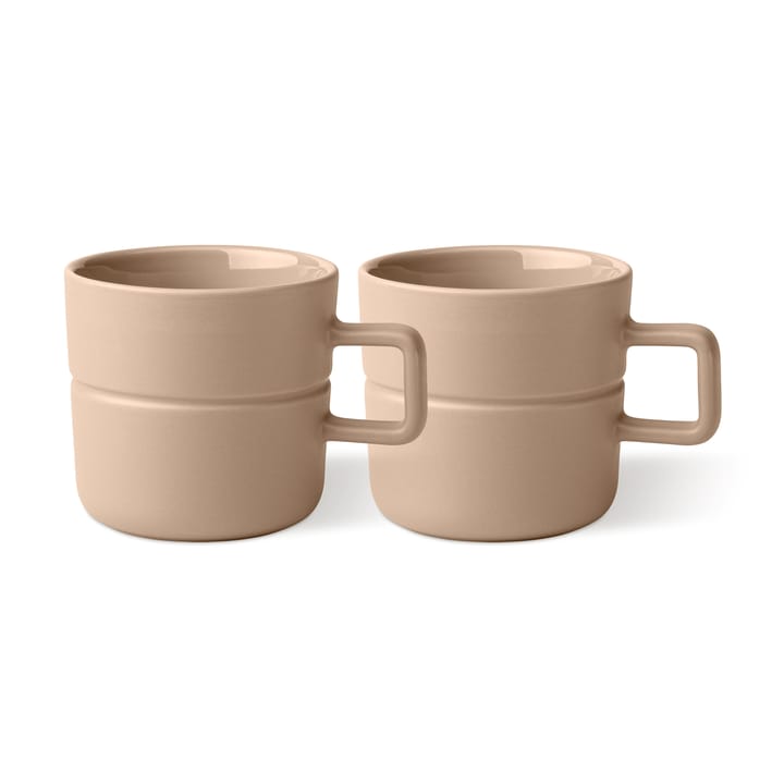 Lines mugg 30 cl 2-pack, Beige NJRD