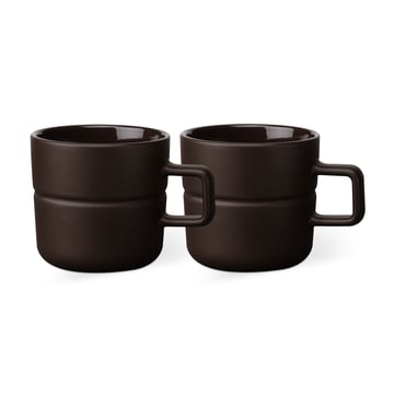 Läs mer om NJRD Lines mugg 30 cl 2-pack Brun
