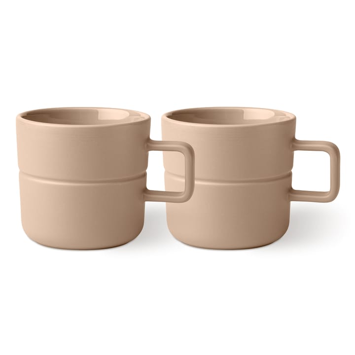 Lines mugg 50 cl 2-pack, Beige NJRD