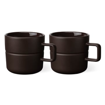 Läs mer om NJRD Lines mugg 50 cl 2-pack Brun