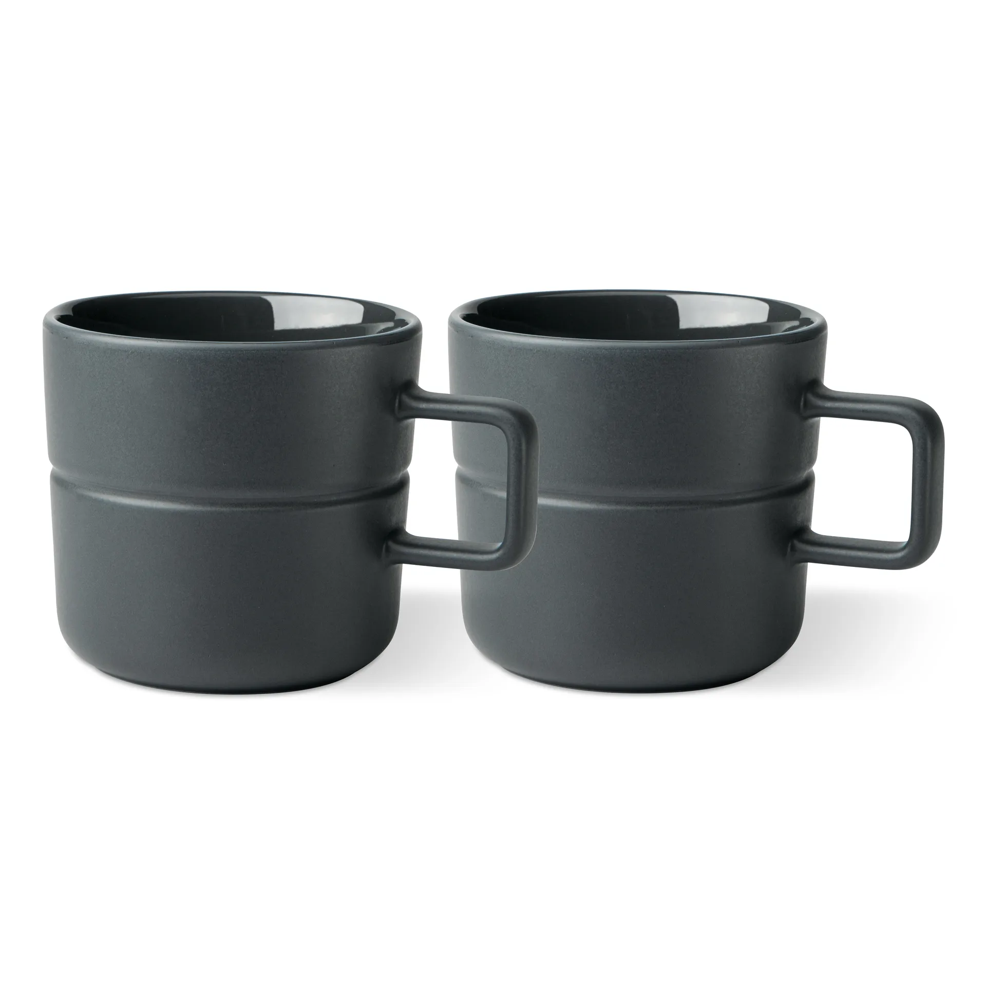 Lines mugg 50 cl 2-pack, Mörkgrå NJRD