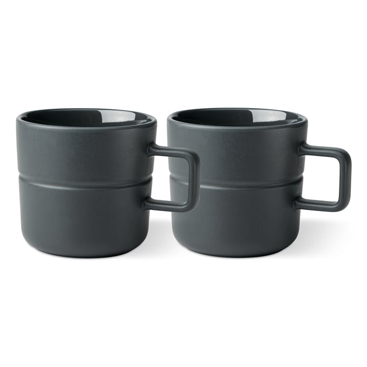 Lines mugg 50 cl 2-pack, Mörkgrå NJRD