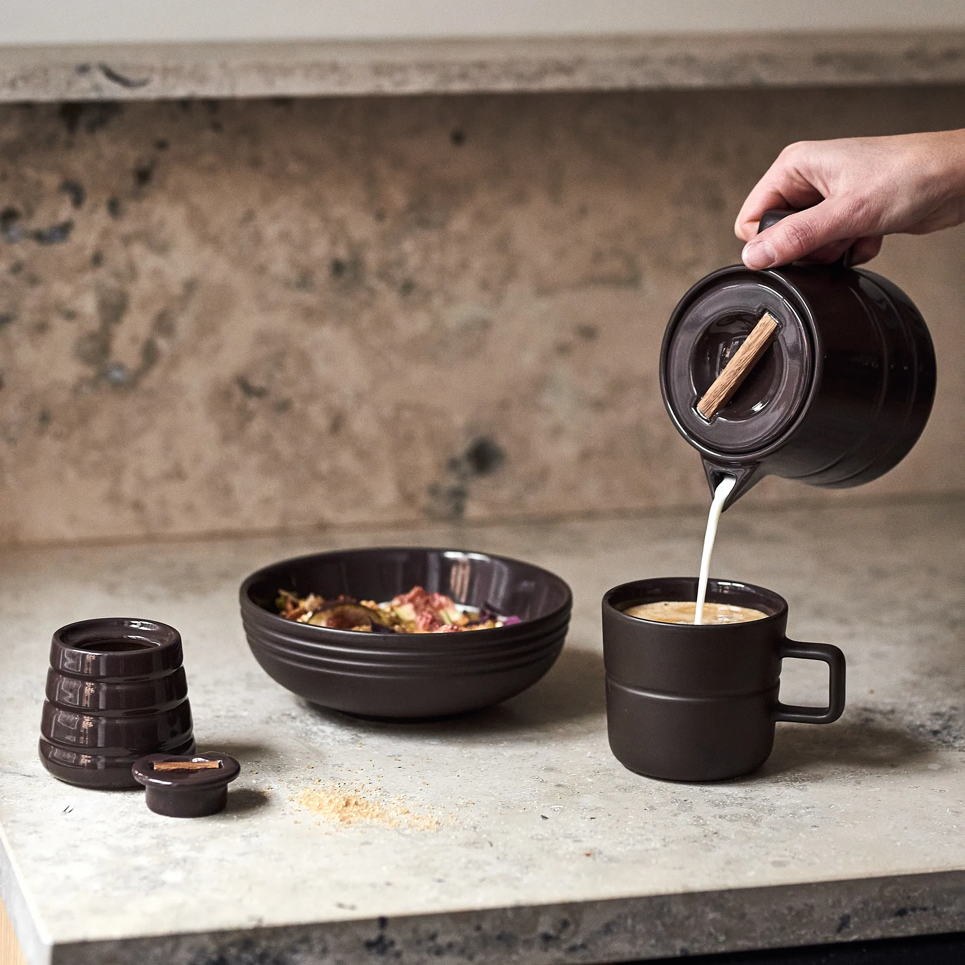 Lines sockerskål, Brun NJRD