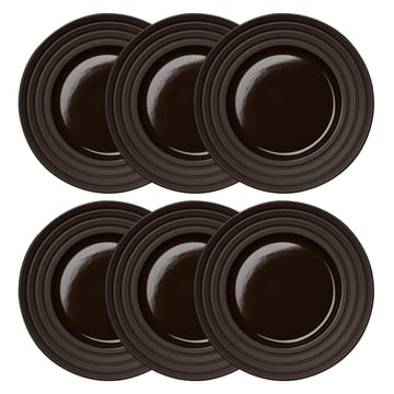 Läs mer om NJRD Lines tallrik Ø27 cm 6-pack Brun