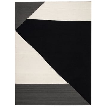 NJRD Stripes blocks kelimmatta svart 200×300 cm
