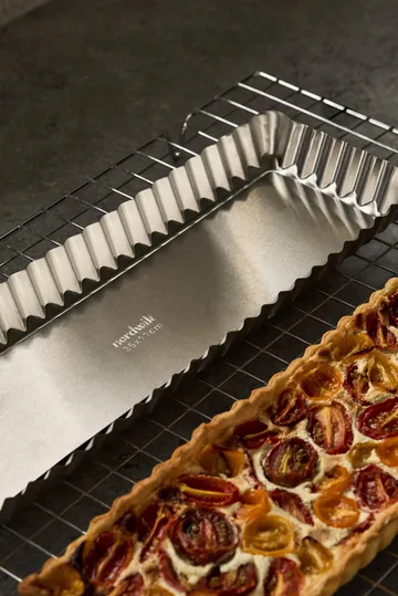 BAKE pajform med lös botten - Rektangulär, rostfritt stål, 35x11 cm - Nordwik