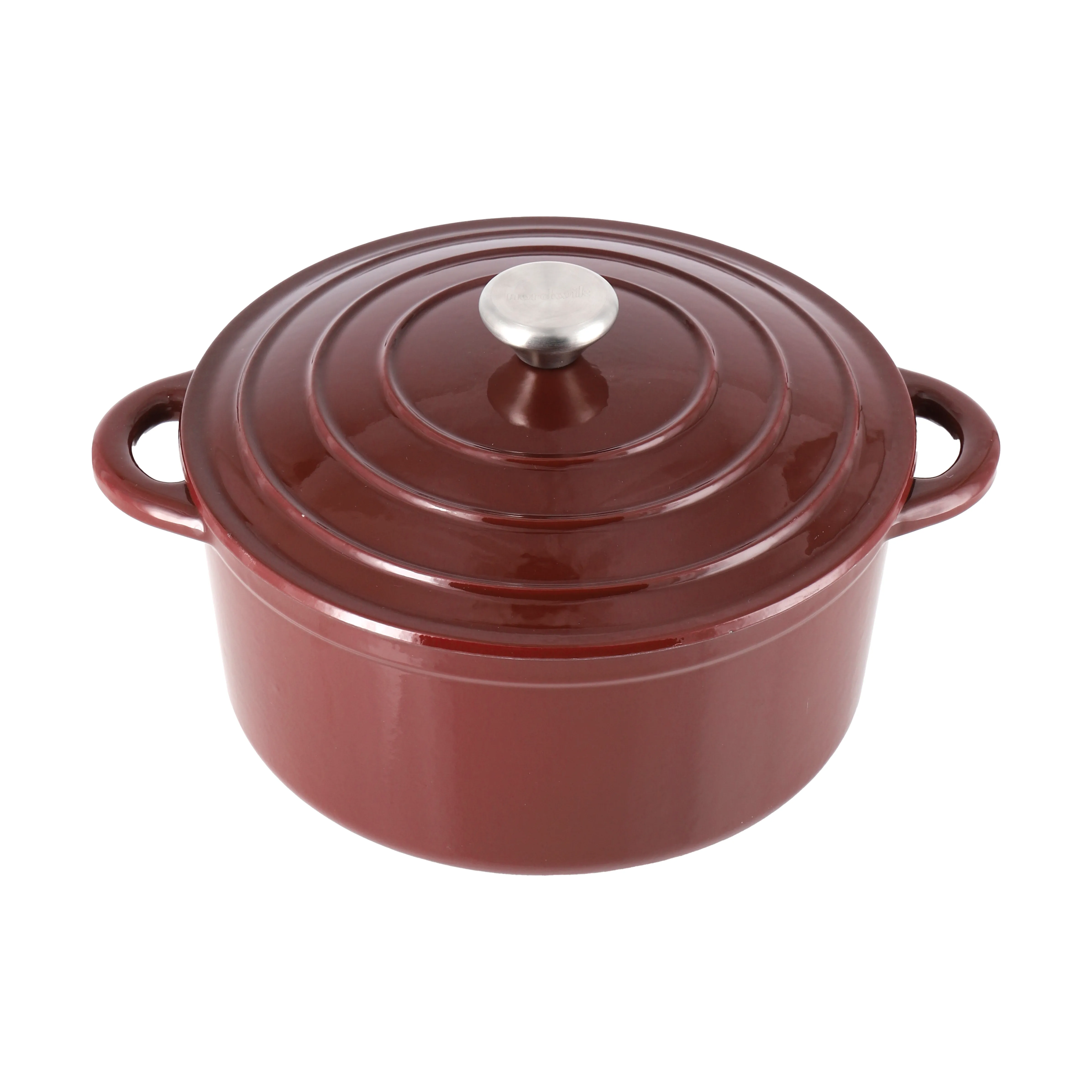 Nordwik gjutjärnsgryta rund 5 l, Burgundy