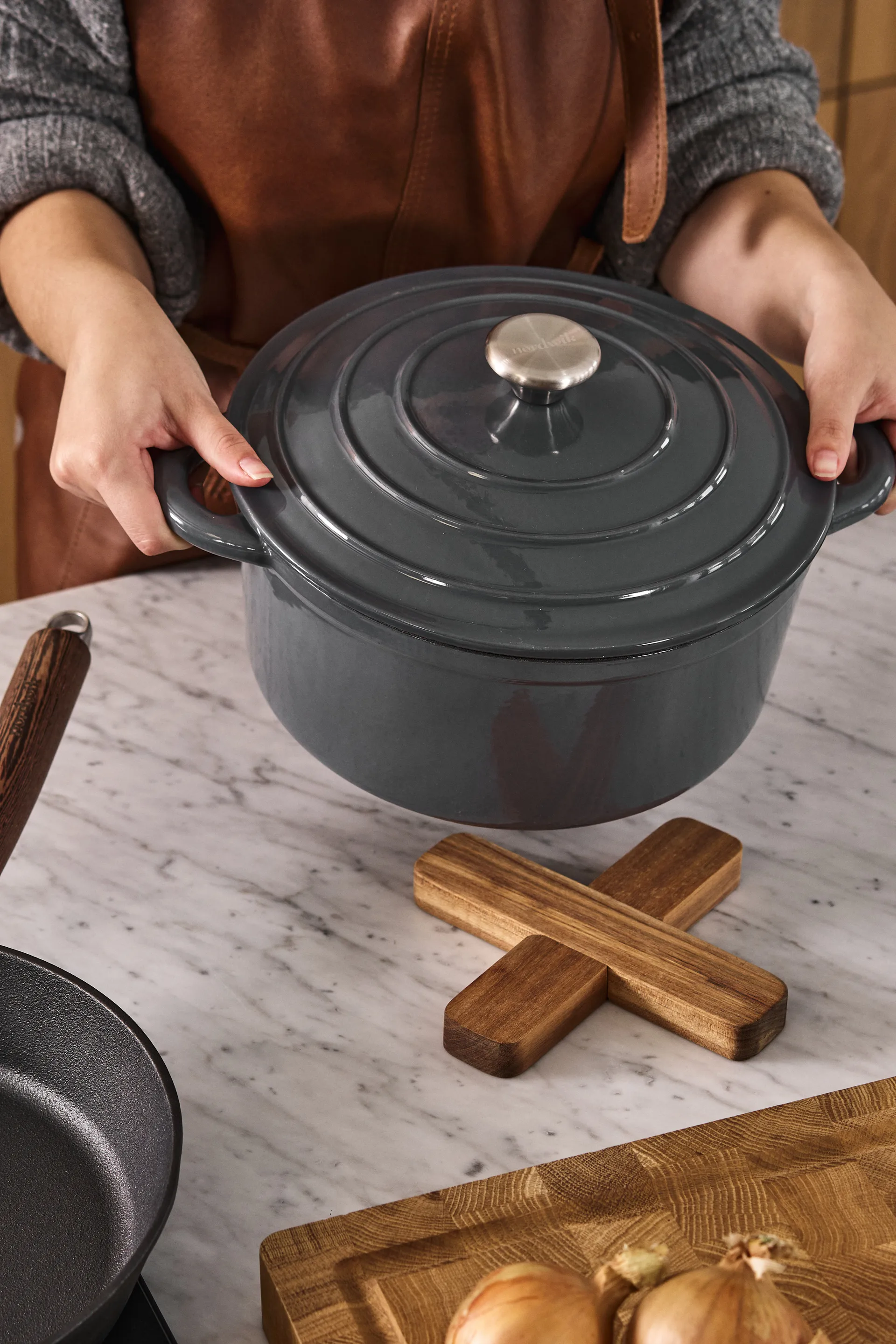 Nordwik gjutjärnsgryta rund 5 l, Grå Nordwik