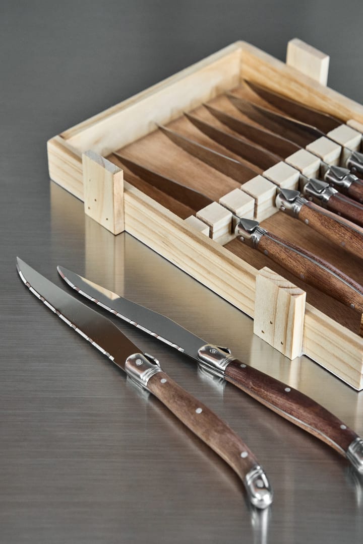 Nordwik grillkniv 8-pack, Rostfritt stål-trä Nordwik