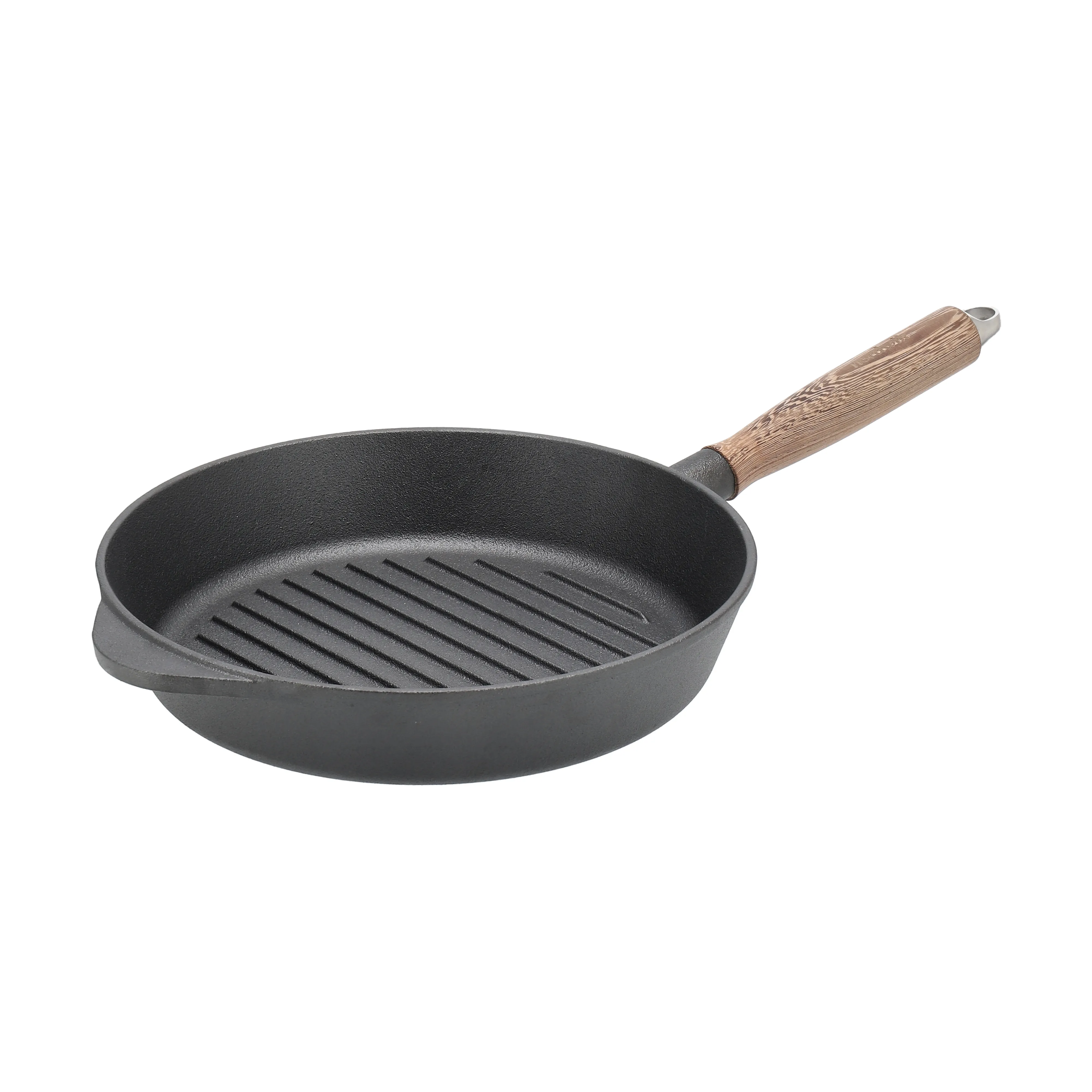 Nordwik grillpanna gjutjärn med trähandtag, 28 cm